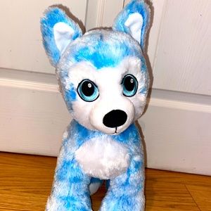 Build A Bear Blue Blast Husky Plush Dog 14" Stuffed Puppy Limited Edition